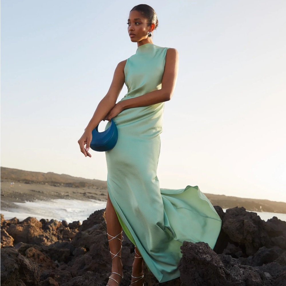 Lady Pipa Green Sleeveless Dress